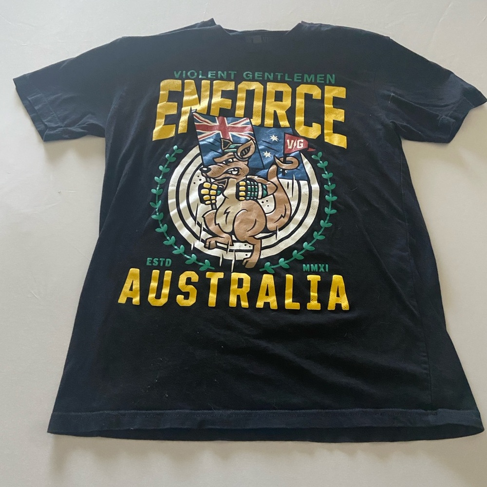 Violent Gentlemen Black Cotton Men’s Graphic T-Shirt size L